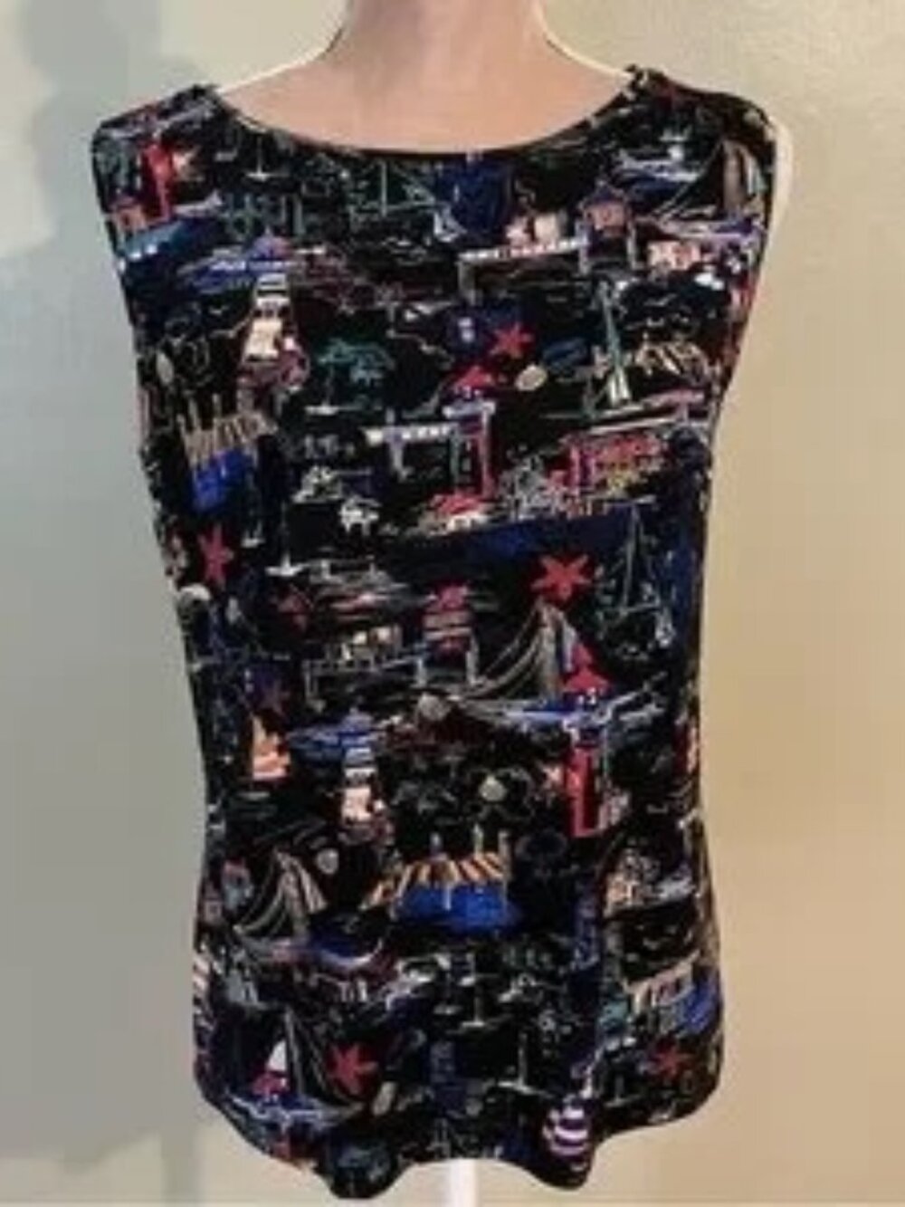 Boat/Beach Print Chico’s Traveler’s Multicolor